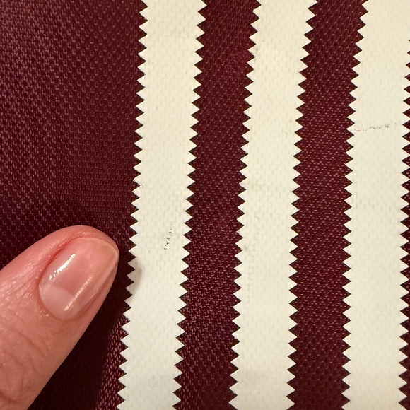 Adidas Mini Maroon Backpack with White Stripes - Picture 4 of 4